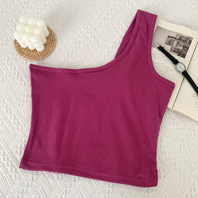 Jauna modeļa moderns sieviešu topiņš ar vienu lencīti - vairākas krāsas