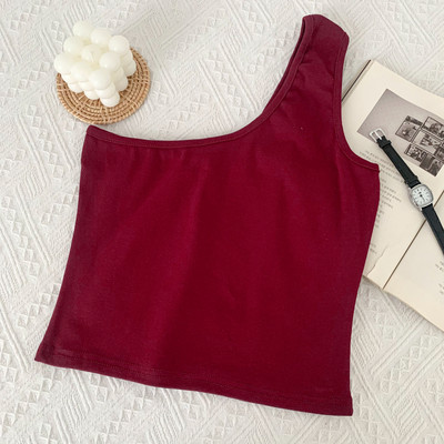 Jauna modeļa moderns sieviešu topiņš ar vienu lencīti - vairākas krāsas