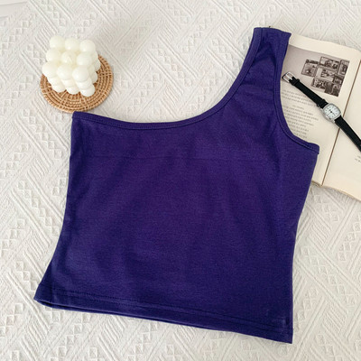 Jauna modeļa moderns sieviešu topiņš ar vienu lencīti - vairākas krāsas