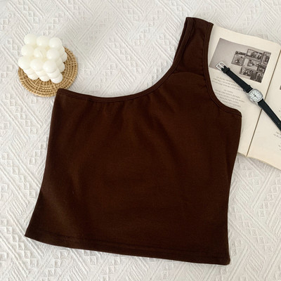 Jauna modeļa moderns sieviešu topiņš ar vienu lencīti - vairākas krāsas