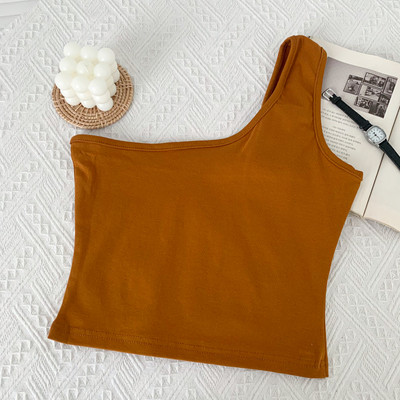 Jauna modeļa moderns sieviešu topiņš ar vienu lencīti - vairākas krāsas