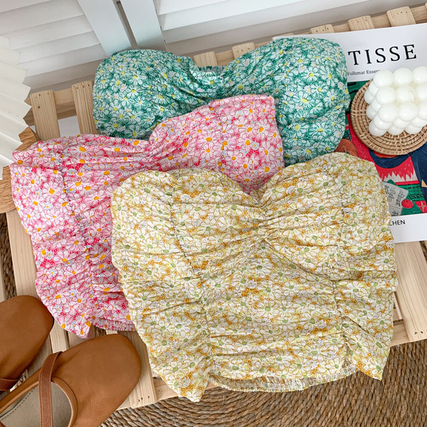 Bustiera de dama model nou cu model floral - potrivita pentru vara