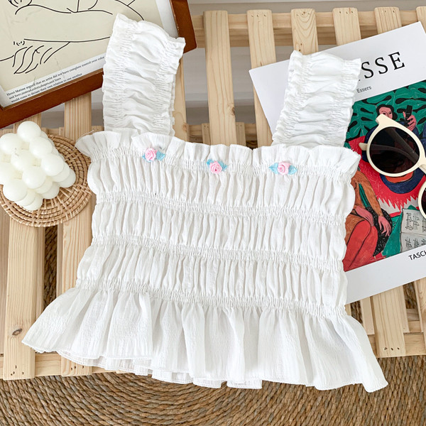 Maieu casual dama cu flori in alb si negru