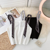 Sieviešu bikses ar lencēm melnā un baltā krāsā