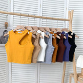 Novi model ženske majice bez rukava sa okruglim izrezom u više boja