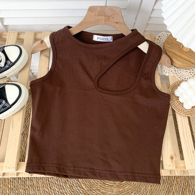 Novi model ženske majice bez rukava sa okruglim izrezom u više boja