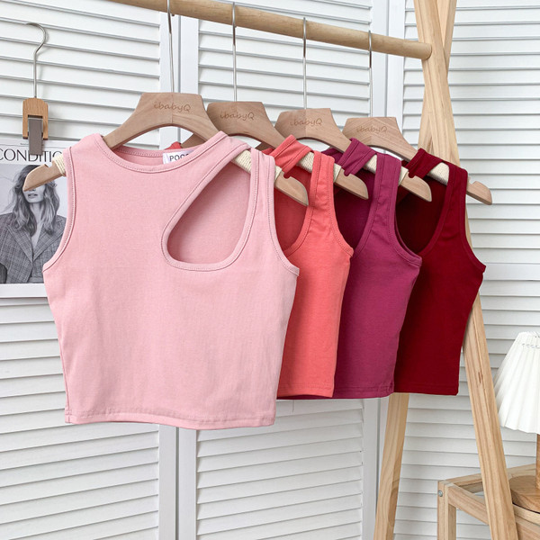 Novi model ženske majice bez rukava sa okruglim izrezom u više boja