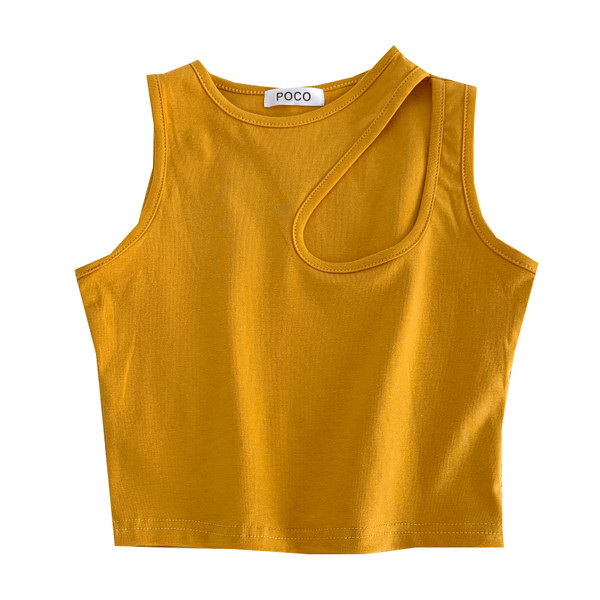 Novi model ženske majice bez rukava sa okruglim izrezom u više boja