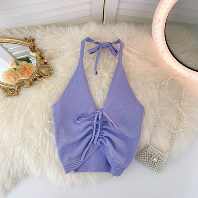 Sieviešu topus ar saitēm vairākās krāsās