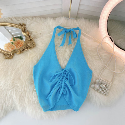 Sieviešu topus ar saitēm vairākās krāsās