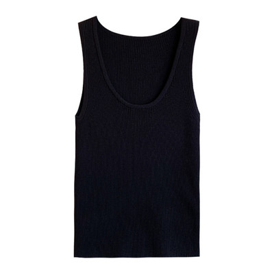 Sieviešu vienkrāsains tops ar O veida kakla izgriezumu