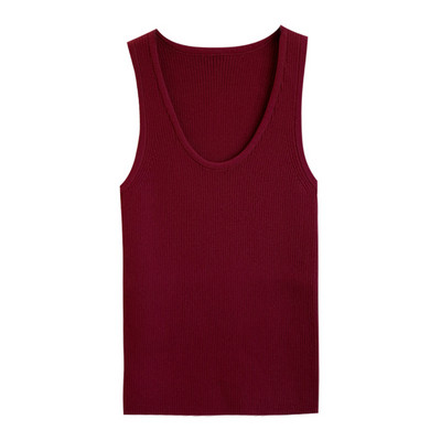 Sieviešu vienkrāsains tops ar O veida kakla izgriezumu