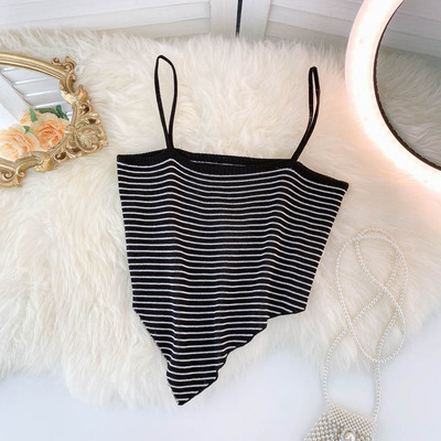 Sieviešu velveta tops ar plānām lencītēm četrās krāsās