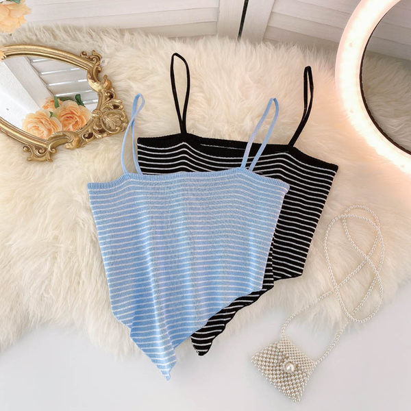 Sieviešu velveta tops ar plānām lencītēm četrās krāsās