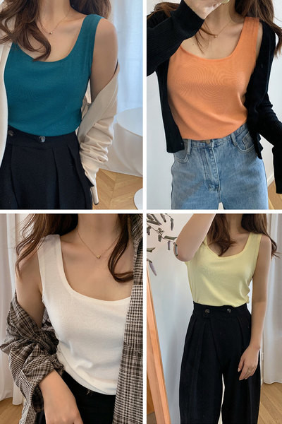 Maieu casual de damă, cu decolteu pătrat și bretele largi