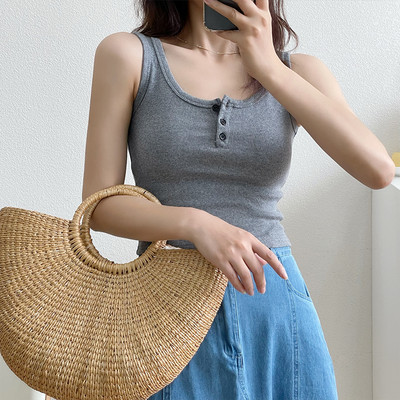 Maieu de damă din catifea cu decolteu pătrat și nasturi