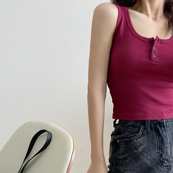 Maieu de damă din catifea cu decolteu pătrat și nasturi