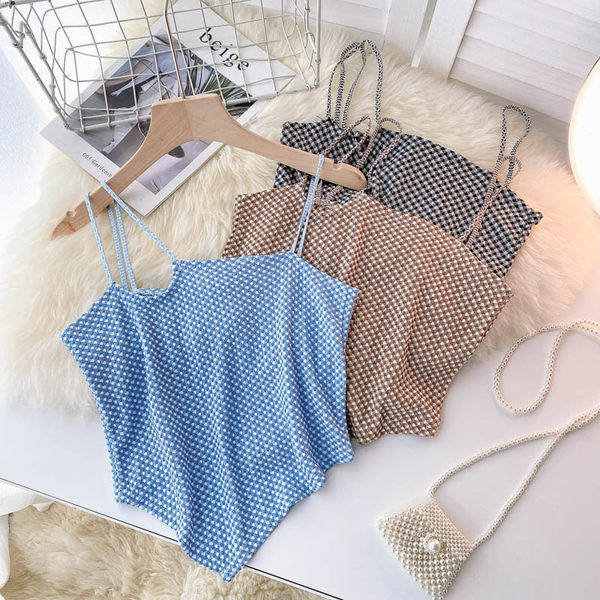 Jauna modeļa sieviešu topiņš ar plānām lencēm - vairākas krāsas