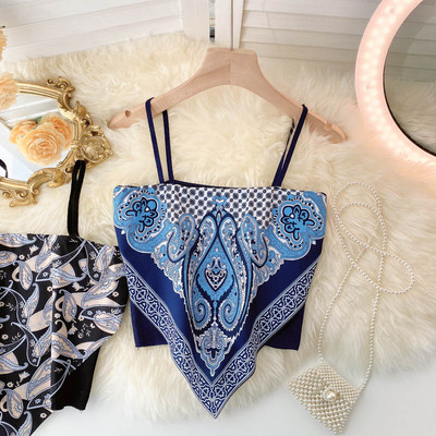 Īss sieviešu topiņš ar plānām lencītēm – dažādas krāsas