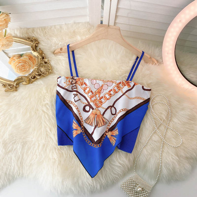 Īss sieviešu topiņš ar plānām lencītēm – dažādas krāsas