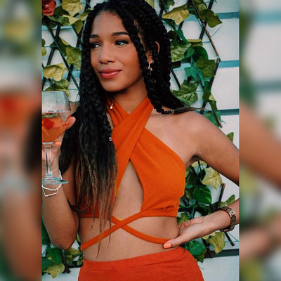 Bustiera scurta de dama eleganta model asimetric