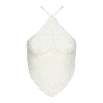 Sieviešu moderns trikotāžas krūtis asimetrisks raksts