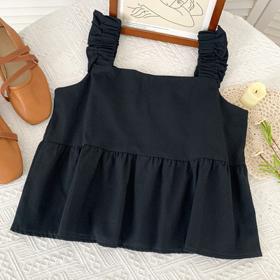 Ikdienas sieviešu bikses ar kvadrātveida kakla izgriezumu vairākās krāsās