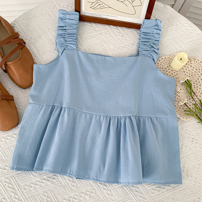 Ikdienas sieviešu bikses ar kvadrātveida kakla izgriezumu vairākās krāsās