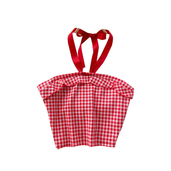 Sieviešu rūtains krūšturis ar kaklasaites divās krāsās