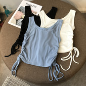 Top scurt de dama cu bretele si cravate largi