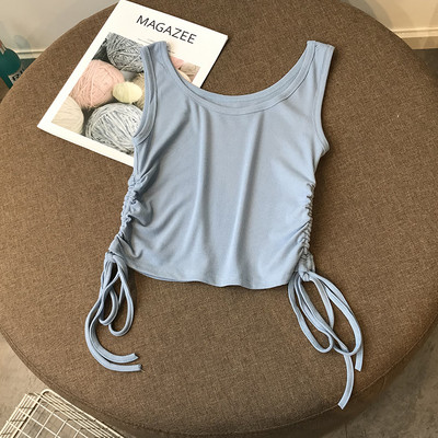 Top scurt de dama cu bretele si cravate largi