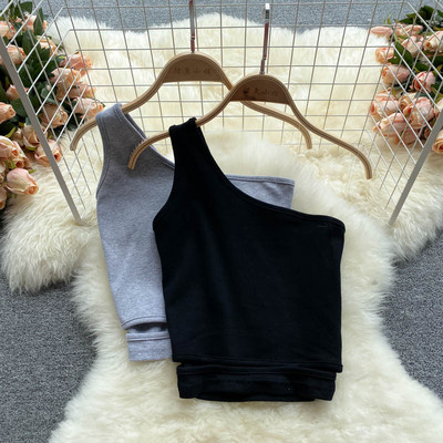 Sieviešu bikses ar vienu siksnu melnā un pelēkā krāsā