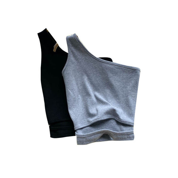 Sieviešu bikses ar vienu siksnu melnā un pelēkā krāsā