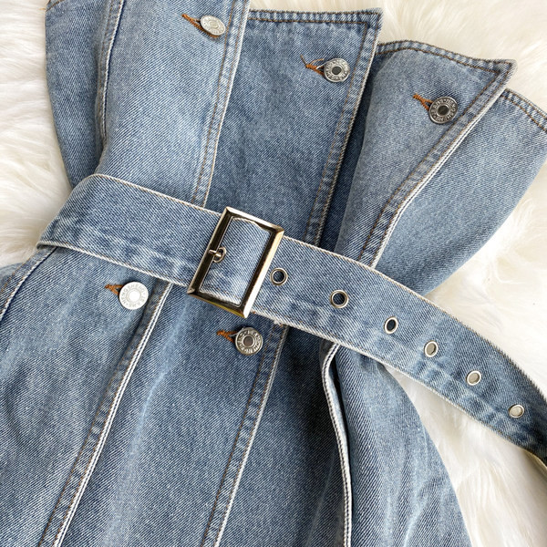 Stilīgs sieviešu džinsa krūšturis ar jostu