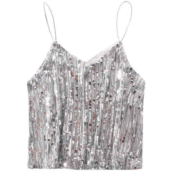 Maieu modern de dama - cu bretele subtiri si paiete