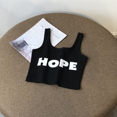 Top zilnic scurt cu inscripție pentru femei