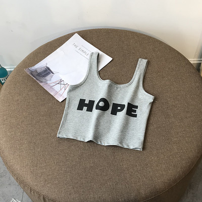 Top zilnic scurt cu inscripție pentru femei