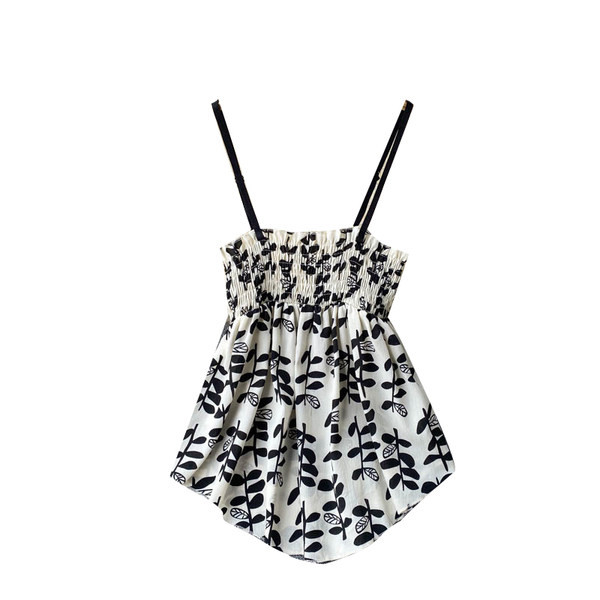 Maieu lat de damă cu bretele subțiri în două culori