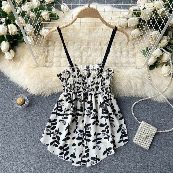 Maieu lat de damă cu bretele subțiri în două culori