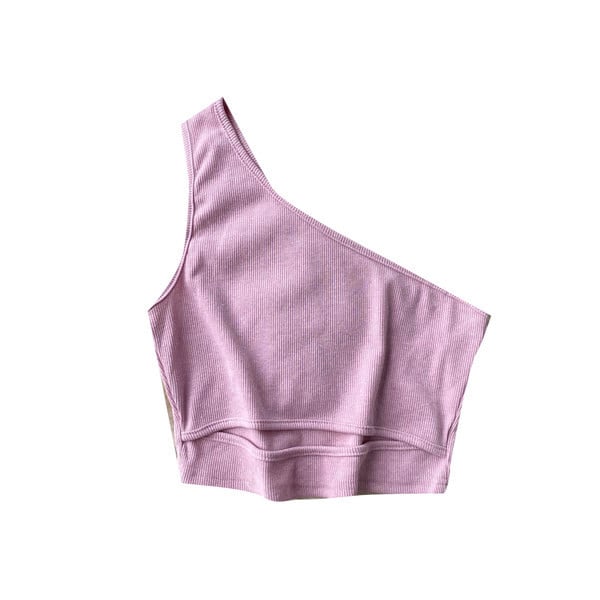 Vienkrāsains sieviešu īss topiņš ar vienu siksnu