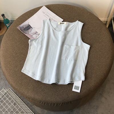 Нов модел потник с О-образно деколте с джоб