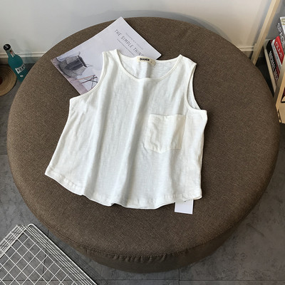 Нов модел потник с О-образно деколте с джоб