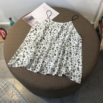 Maieu lat pentru femei, cu motive florale și bretele subțiri