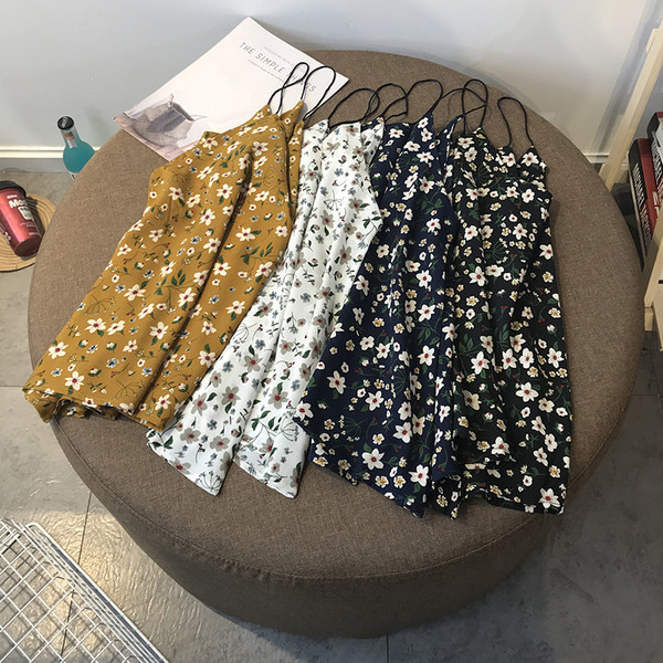 Maieu lat pentru femei, cu motive florale și bretele subțiri