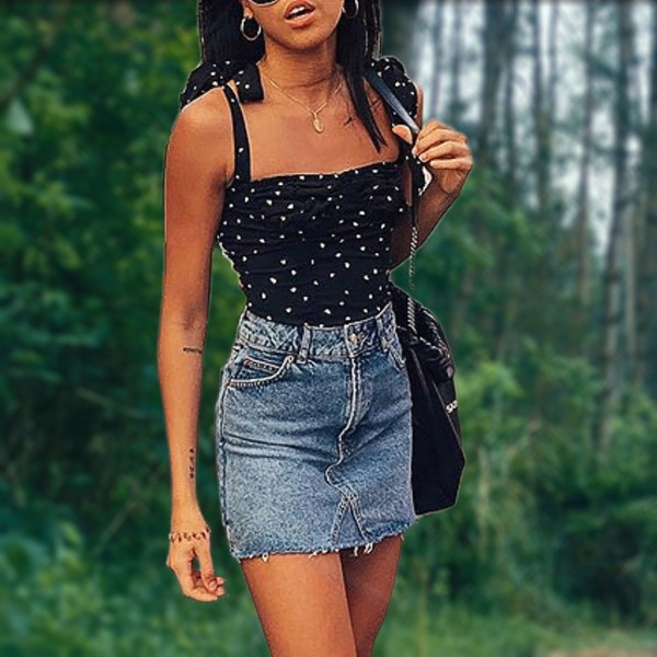 Stilīgs sieviešu tops ar punktiem