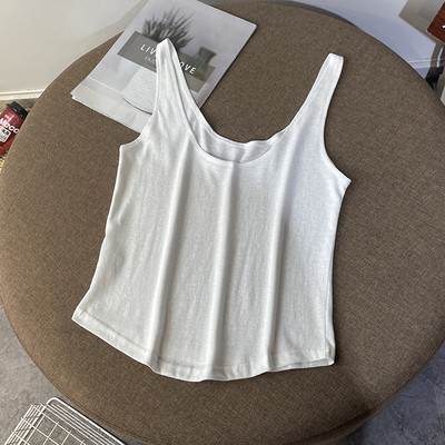 Plata modeļa sieviešu tops ar ovālu kakla izgriezumu