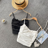 Maieu de damă cu bretele subțiri – un model curat