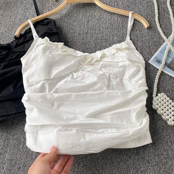 Maieu de damă cu bretele subțiri – un model curat