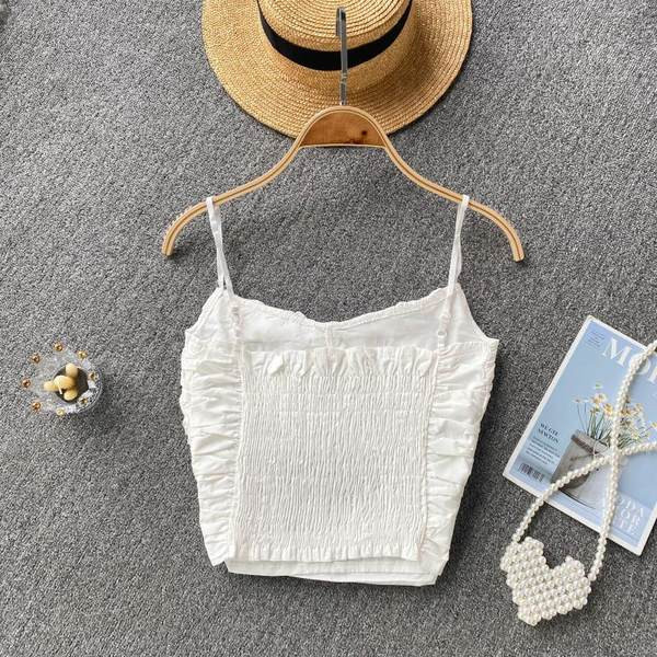 Maieu de damă cu bretele subțiri – un model curat