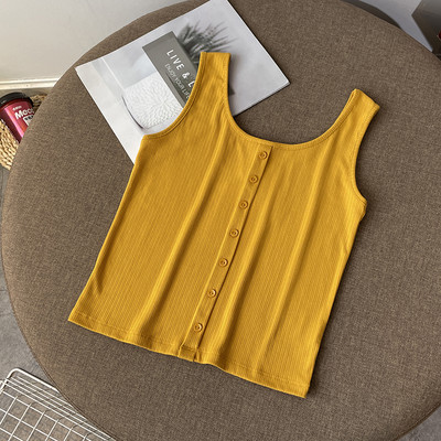 Jauna modeļa sieviešu topiņš ar platām lencēm un pogām